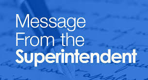 Message from the Superintendent